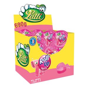 Roll-Up Tutti Frutti Tuggummi - 24-pack