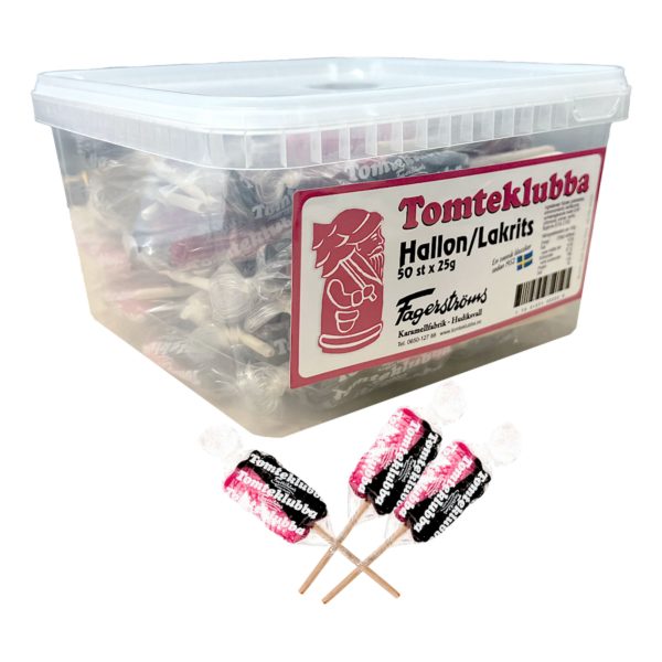 Tomteklubba Hallon/Lakrits Storpack - 50-pack